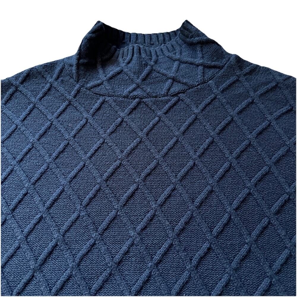 Mer Sea Sweater One Size Black Cable Knit Lisbon Traveler Lattice Boxy Laganlook
